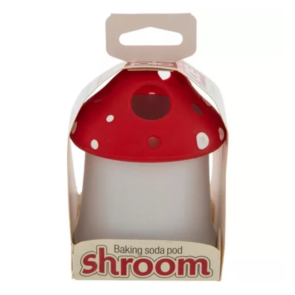 Joie Shroom Baking Soda Pod in Red and White, NWT